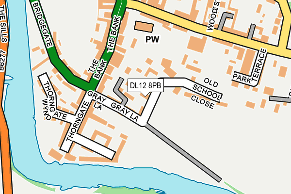 DL12 8PB map - OS OpenMap – Local (Ordnance Survey)