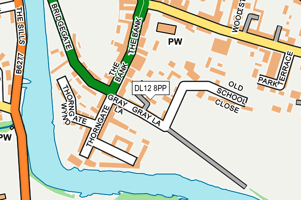DL12 8PP map - OS OpenMap – Local (Ordnance Survey)