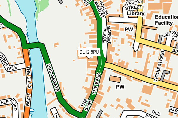 DL12 8PU map - OS OpenMap – Local (Ordnance Survey)