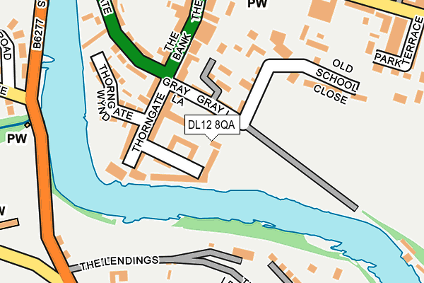 DL12 8QA map - OS OpenMap – Local (Ordnance Survey)