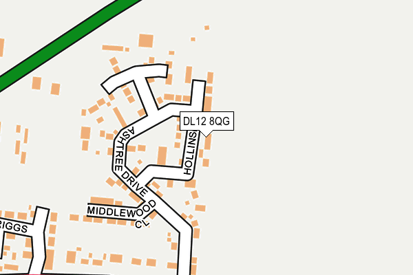 DL12 8QG map - OS OpenMap – Local (Ordnance Survey)