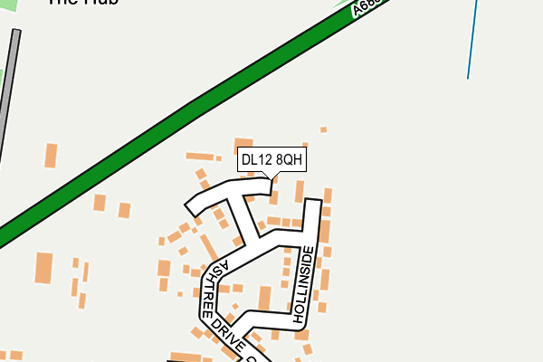 DL12 8QH map - OS OpenMap – Local (Ordnance Survey)