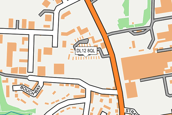 DL12 8QL map - OS OpenMap – Local (Ordnance Survey)