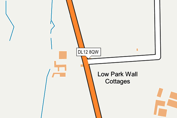 DL12 8QW map - OS OpenMap – Local (Ordnance Survey)