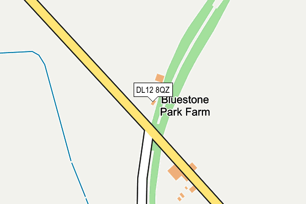 DL12 8QZ map - OS OpenMap – Local (Ordnance Survey)