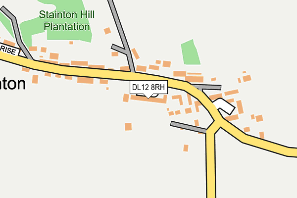 DL12 8RH map - OS OpenMap – Local (Ordnance Survey)