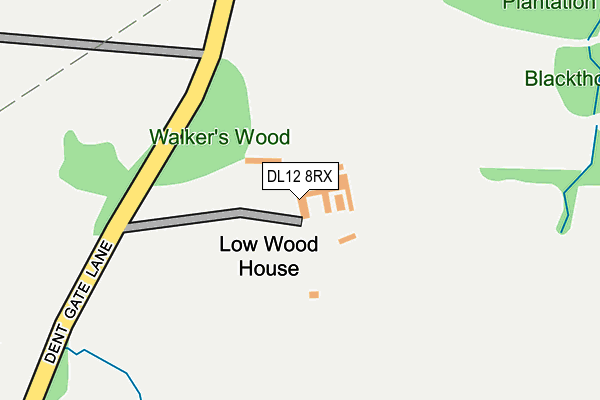 DL12 8RX map - OS OpenMap – Local (Ordnance Survey)