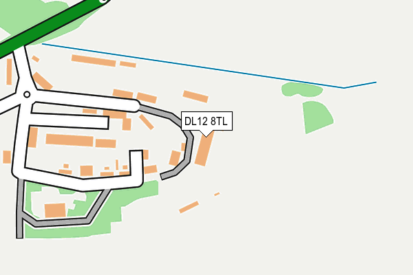 DL12 8TL map - OS OpenMap – Local (Ordnance Survey)