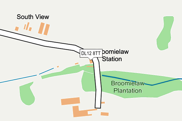 DL12 8TT map - OS OpenMap – Local (Ordnance Survey)