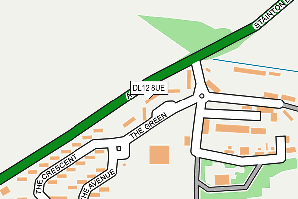 DL12 8UE map - OS OpenMap – Local (Ordnance Survey)