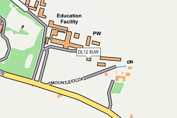 DL12 8UW map - OS OpenMap – Local (Ordnance Survey)