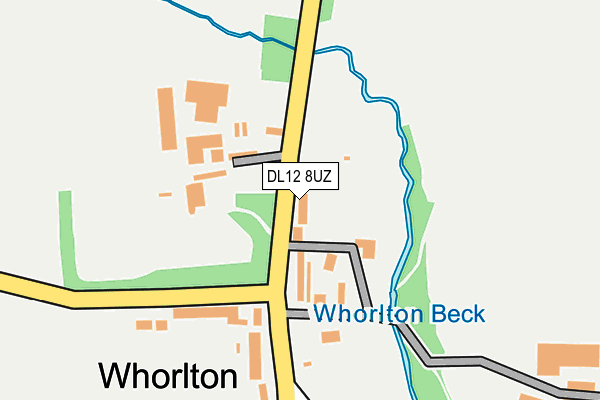 DL12 8UZ map - OS OpenMap – Local (Ordnance Survey)