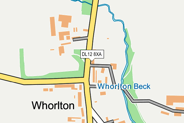 DL12 8XA map - OS OpenMap – Local (Ordnance Survey)