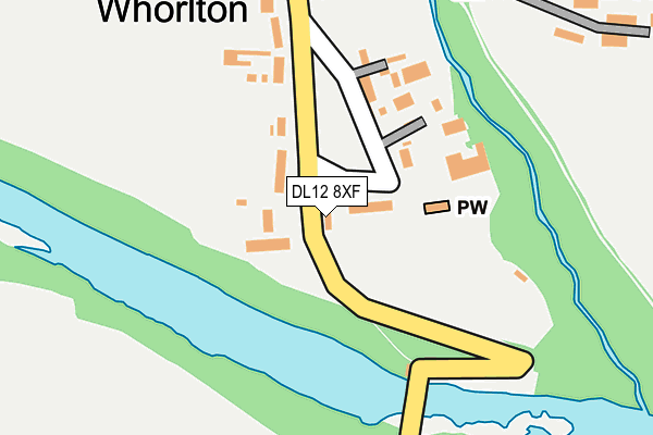 DL12 8XF map - OS OpenMap – Local (Ordnance Survey)