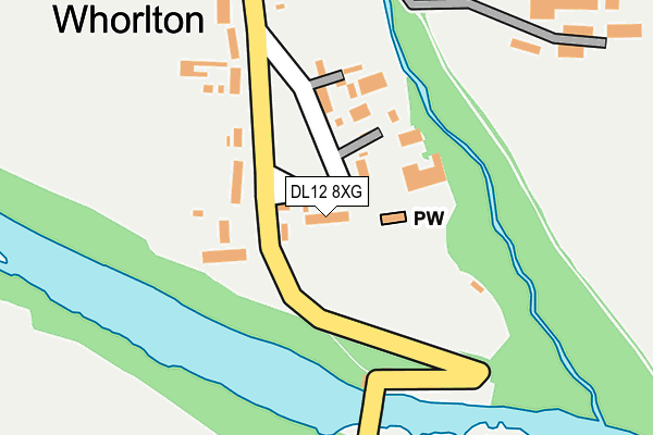 DL12 8XG map - OS OpenMap – Local (Ordnance Survey)