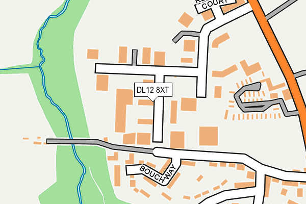 DL12 8XT map - OS OpenMap – Local (Ordnance Survey)