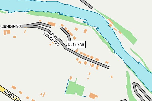 DL12 9AB map - OS OpenMap – Local (Ordnance Survey)