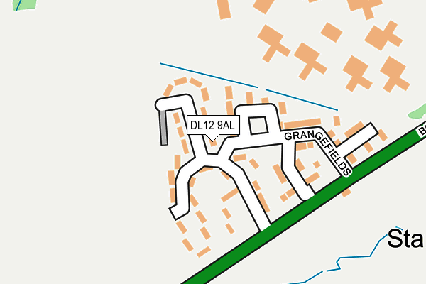 DL12 9AL map - OS OpenMap – Local (Ordnance Survey)