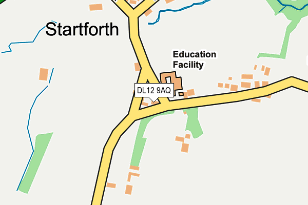 DL12 9AQ map - OS OpenMap – Local (Ordnance Survey)