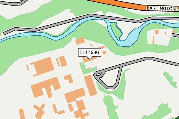 DL12 9BG map - OS OpenMap – Local (Ordnance Survey)