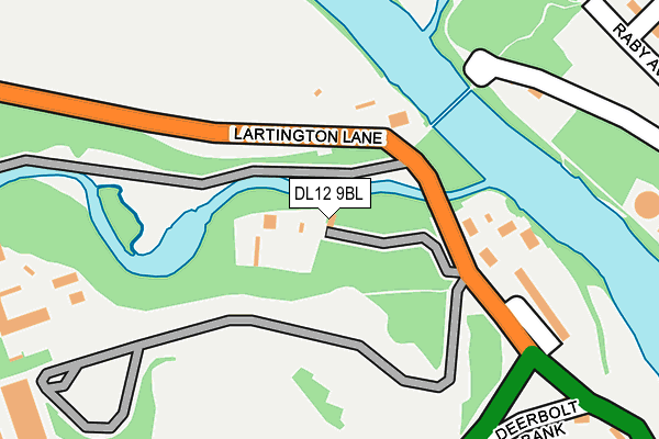 DL12 9BL map - OS OpenMap – Local (Ordnance Survey)