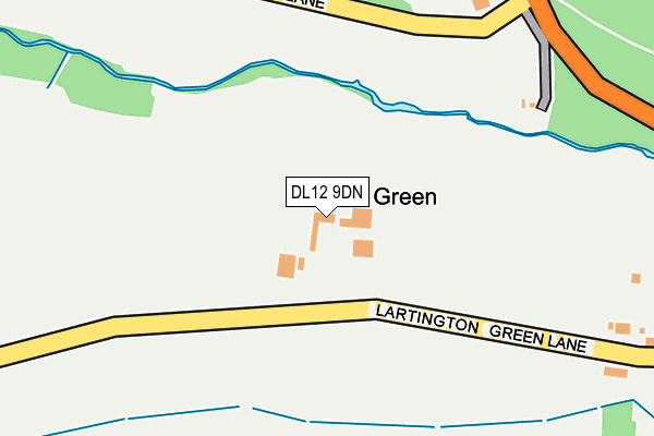 DL12 9DN map - OS OpenMap – Local (Ordnance Survey)