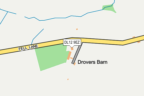 DL12 9EZ map - OS OpenMap – Local (Ordnance Survey)