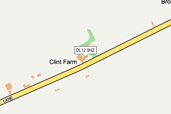 DL12 9HZ map - OS OpenMap – Local (Ordnance Survey)