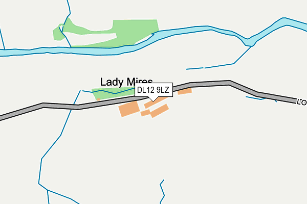 DL12 9LZ map - OS OpenMap – Local (Ordnance Survey)