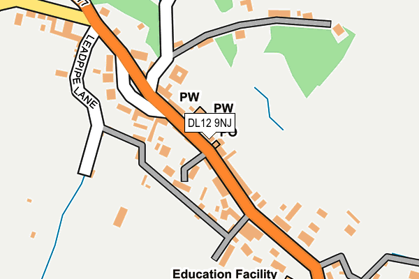 DL12 9NJ map - OS OpenMap – Local (Ordnance Survey)