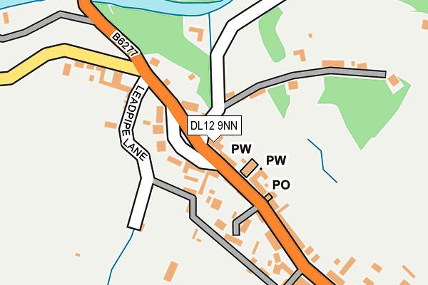 DL12 9NN map - OS OpenMap – Local (Ordnance Survey)