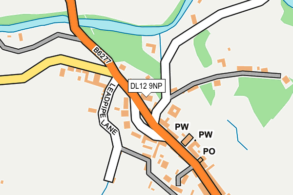 DL12 9NP map - OS OpenMap – Local (Ordnance Survey)