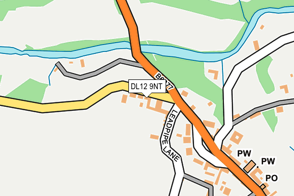 DL12 9NT map - OS OpenMap – Local (Ordnance Survey)