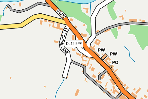 DL12 9PF map - OS OpenMap – Local (Ordnance Survey)