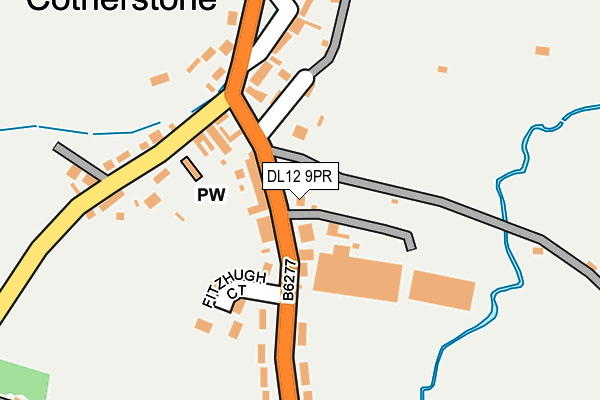 DL12 9PR map - OS OpenMap – Local (Ordnance Survey)