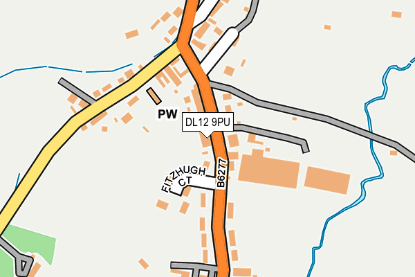 DL12 9PU map - OS OpenMap – Local (Ordnance Survey)