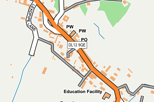 DL12 9QE map - OS OpenMap – Local (Ordnance Survey)