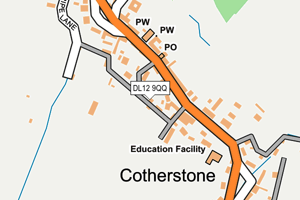 DL12 9QQ map - OS OpenMap – Local (Ordnance Survey)