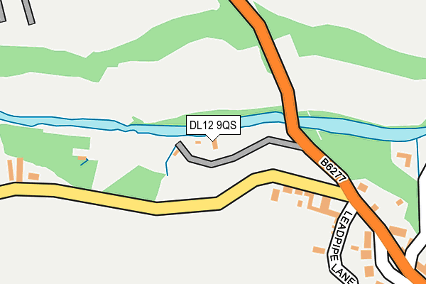 DL12 9QS map - OS OpenMap – Local (Ordnance Survey)