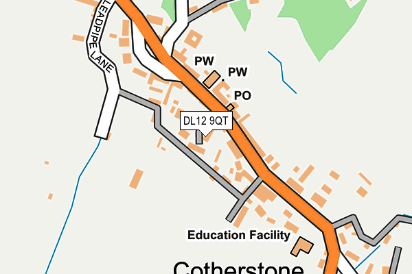 DL12 9QT map - OS OpenMap – Local (Ordnance Survey)