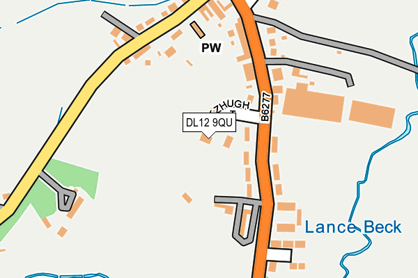 DL12 9QU map - OS OpenMap – Local (Ordnance Survey)