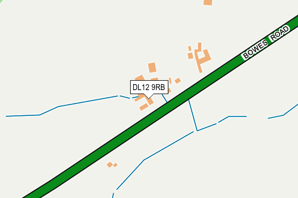 DL12 9RB map - OS OpenMap – Local (Ordnance Survey)