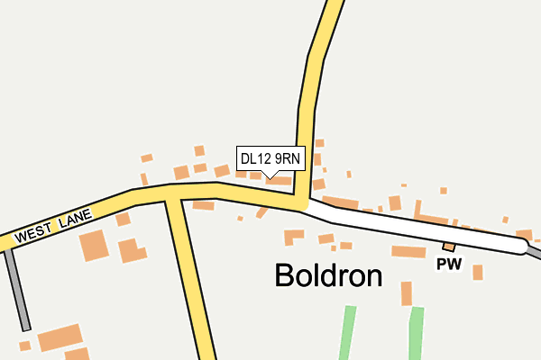 DL12 9RN map - OS OpenMap – Local (Ordnance Survey)