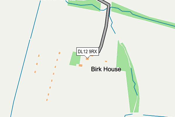 DL12 9RX map - OS OpenMap – Local (Ordnance Survey)