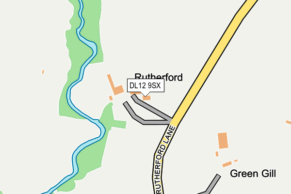 DL12 9SX map - OS OpenMap – Local (Ordnance Survey)
