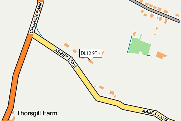 DL12 9TH map - OS OpenMap – Local (Ordnance Survey)