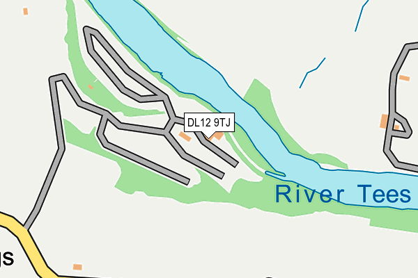 DL12 9TJ map - OS OpenMap – Local (Ordnance Survey)