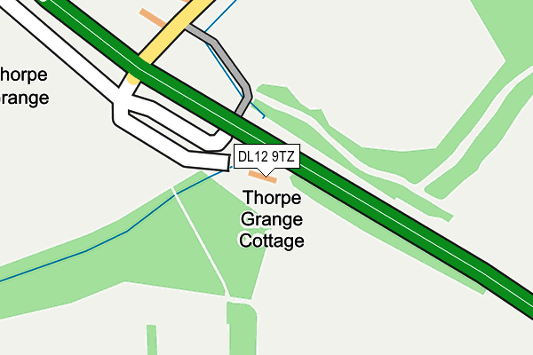 DL12 9TZ map - OS OpenMap – Local (Ordnance Survey)