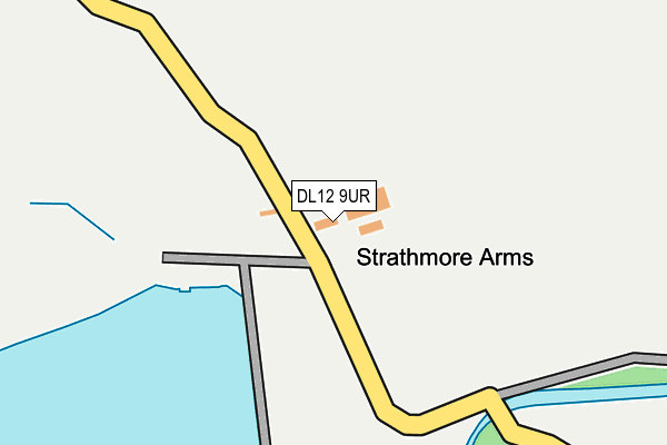 DL12 9UR map - OS OpenMap – Local (Ordnance Survey)