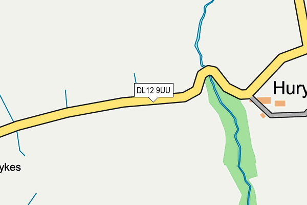 DL12 9UU map - OS OpenMap – Local (Ordnance Survey)